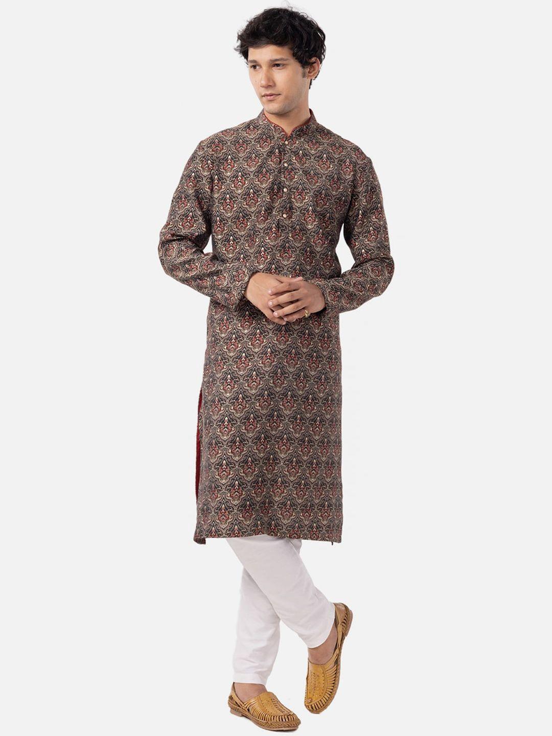 the kurta company men ethnic motifs printed straight kurta