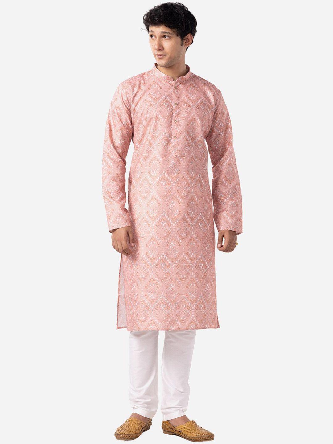 the kurta company geometric printed pure cotton straight kurta