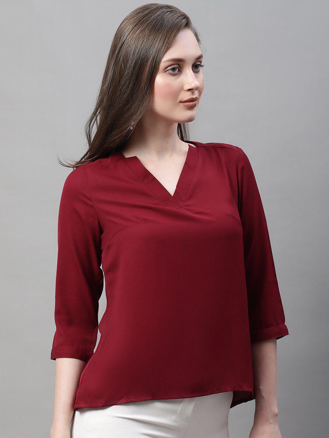 la zoire v-neck georgette regular top