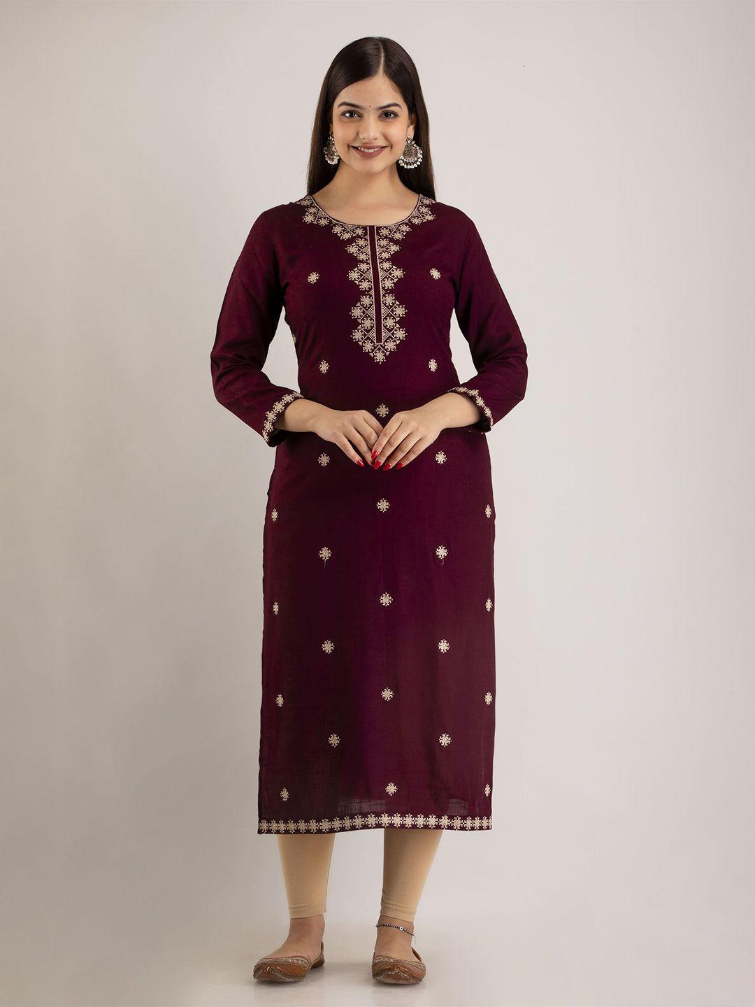 mizaz ethnic motifs yoke design thread work kurta