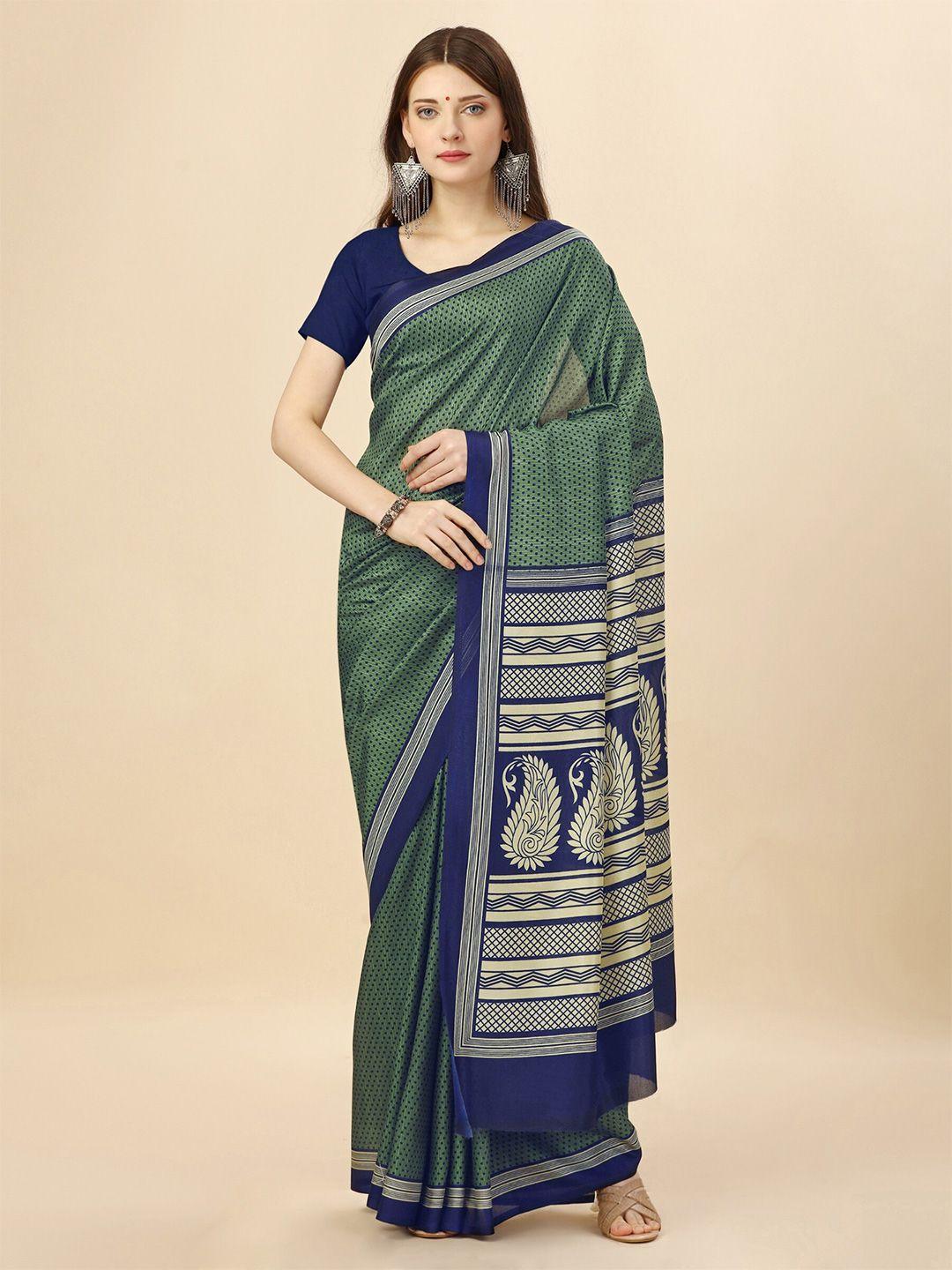 vimla geometric printed mysore silk saree