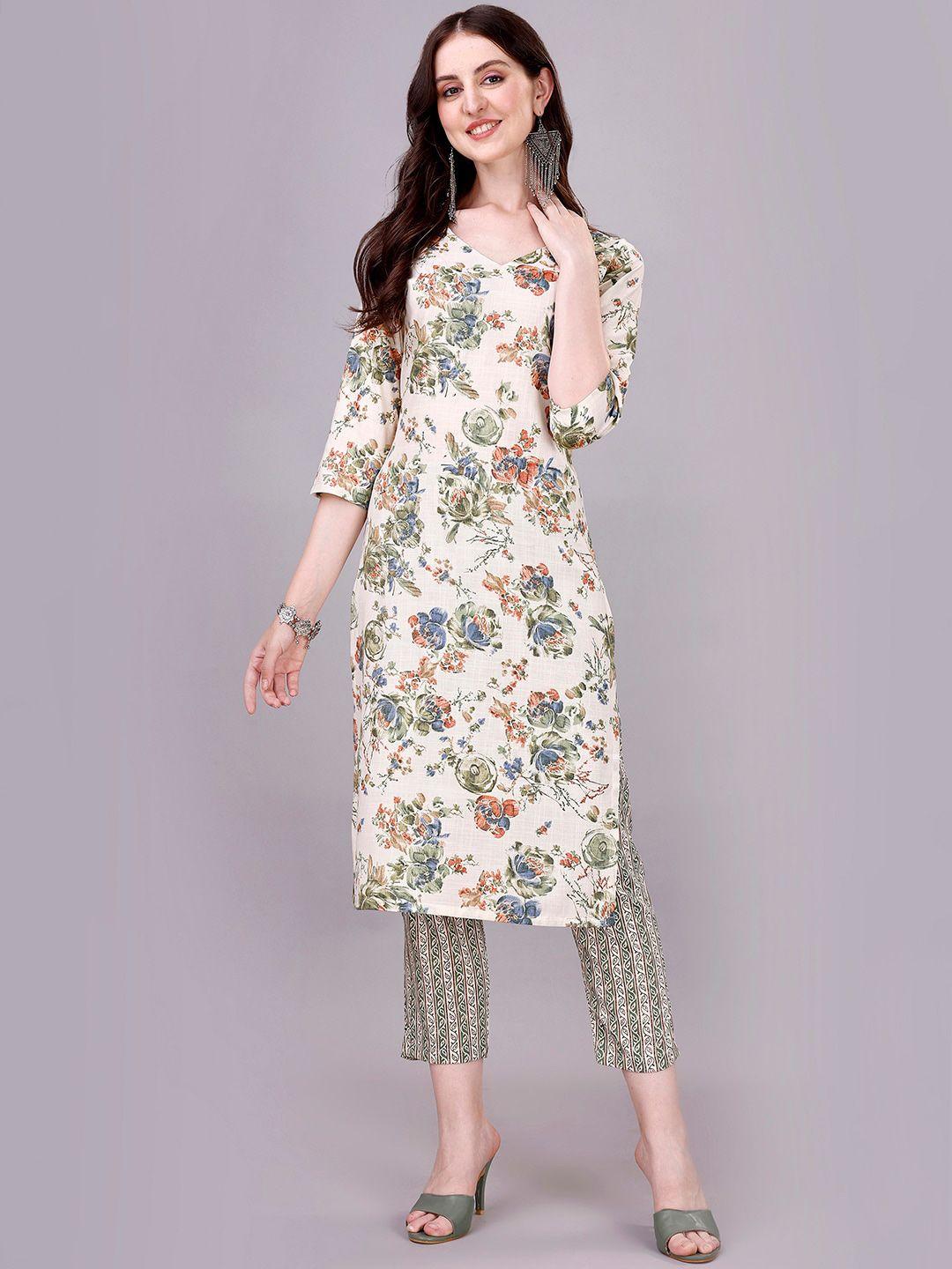 gorgone ethnic motifs printed kurta with trousers