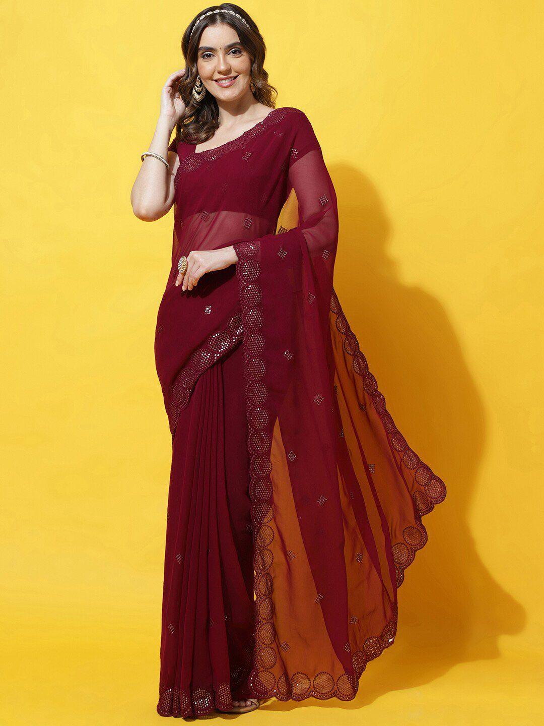 kasee embellished sequinned saree