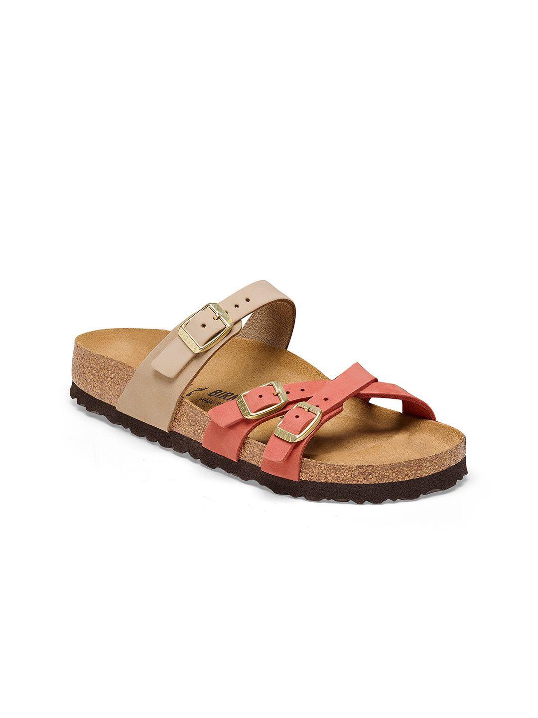 birkenstock franca nubuck leather narrow width multi strap open toe flats