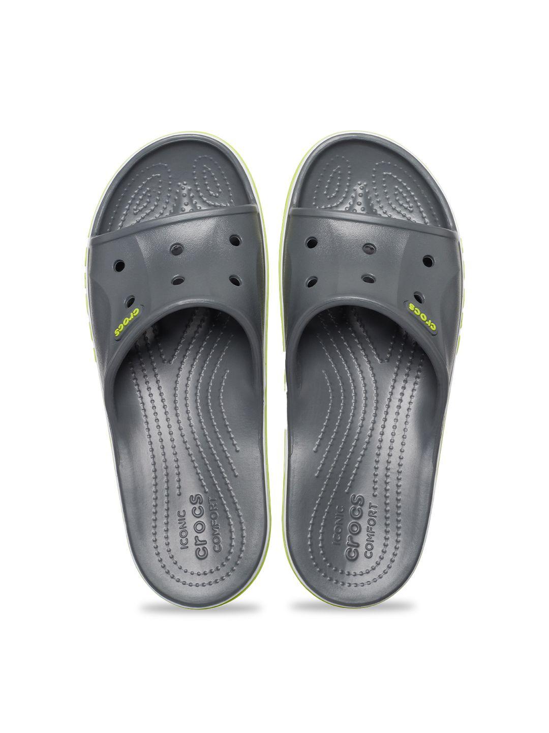 crocs unisex textured croslite sliders