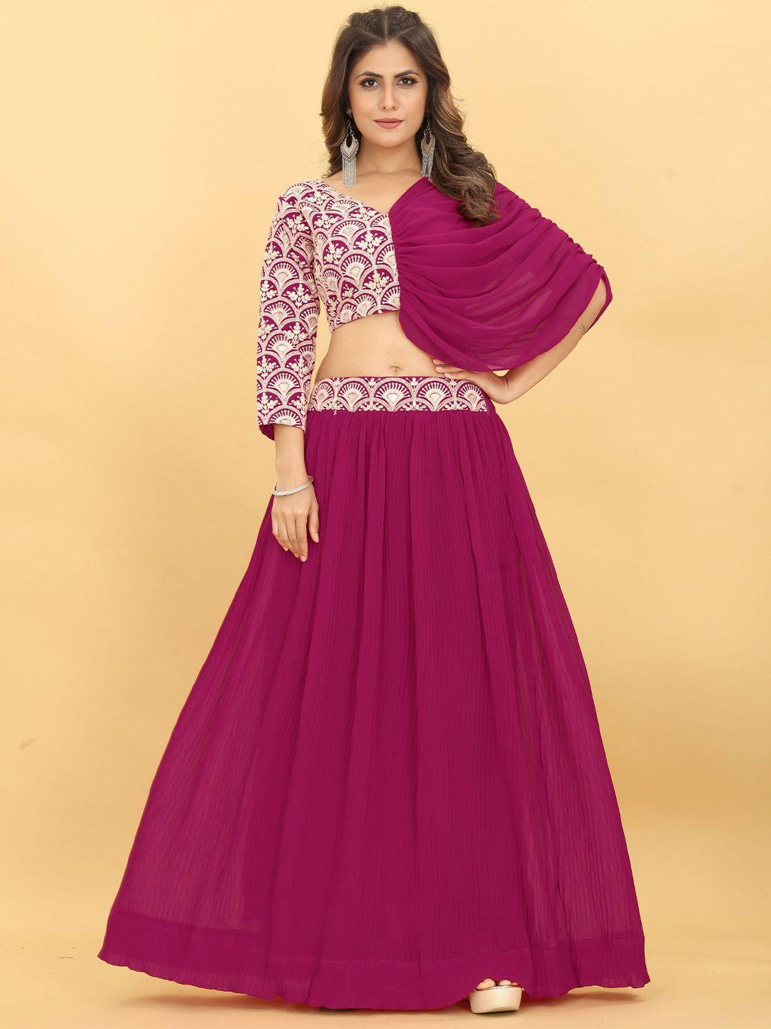 kalini embroidered thread work ready to wear lehenga & blouse