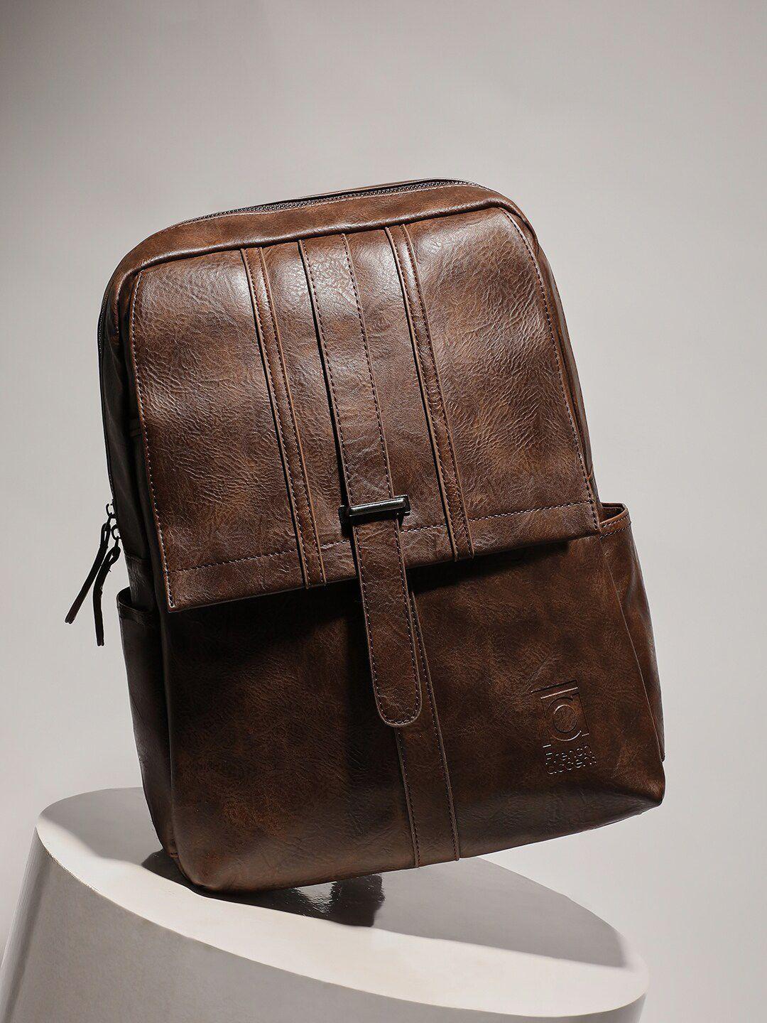 french accent men brown backpack