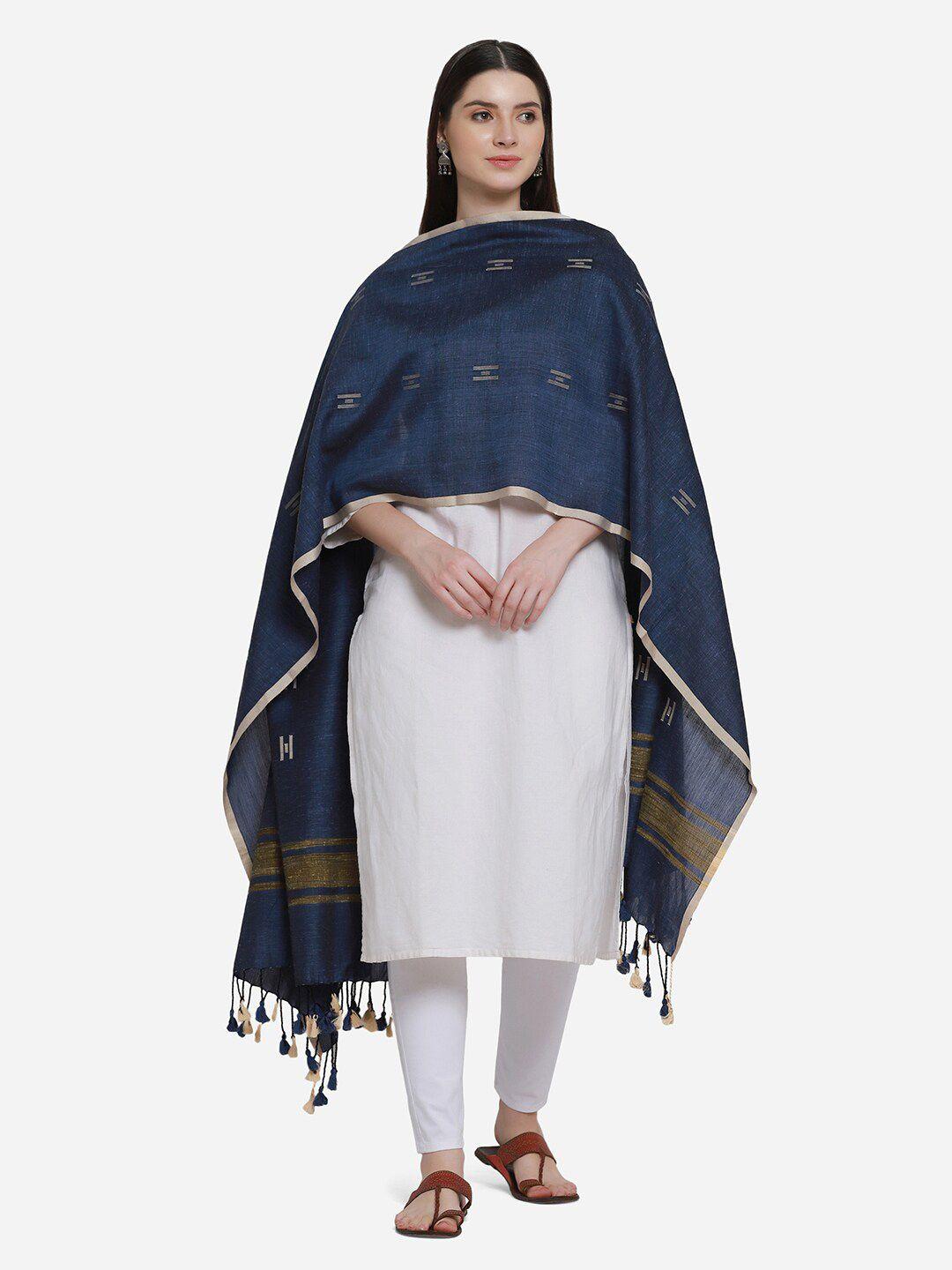 taavi geometric woven designed pure cotton dupatta