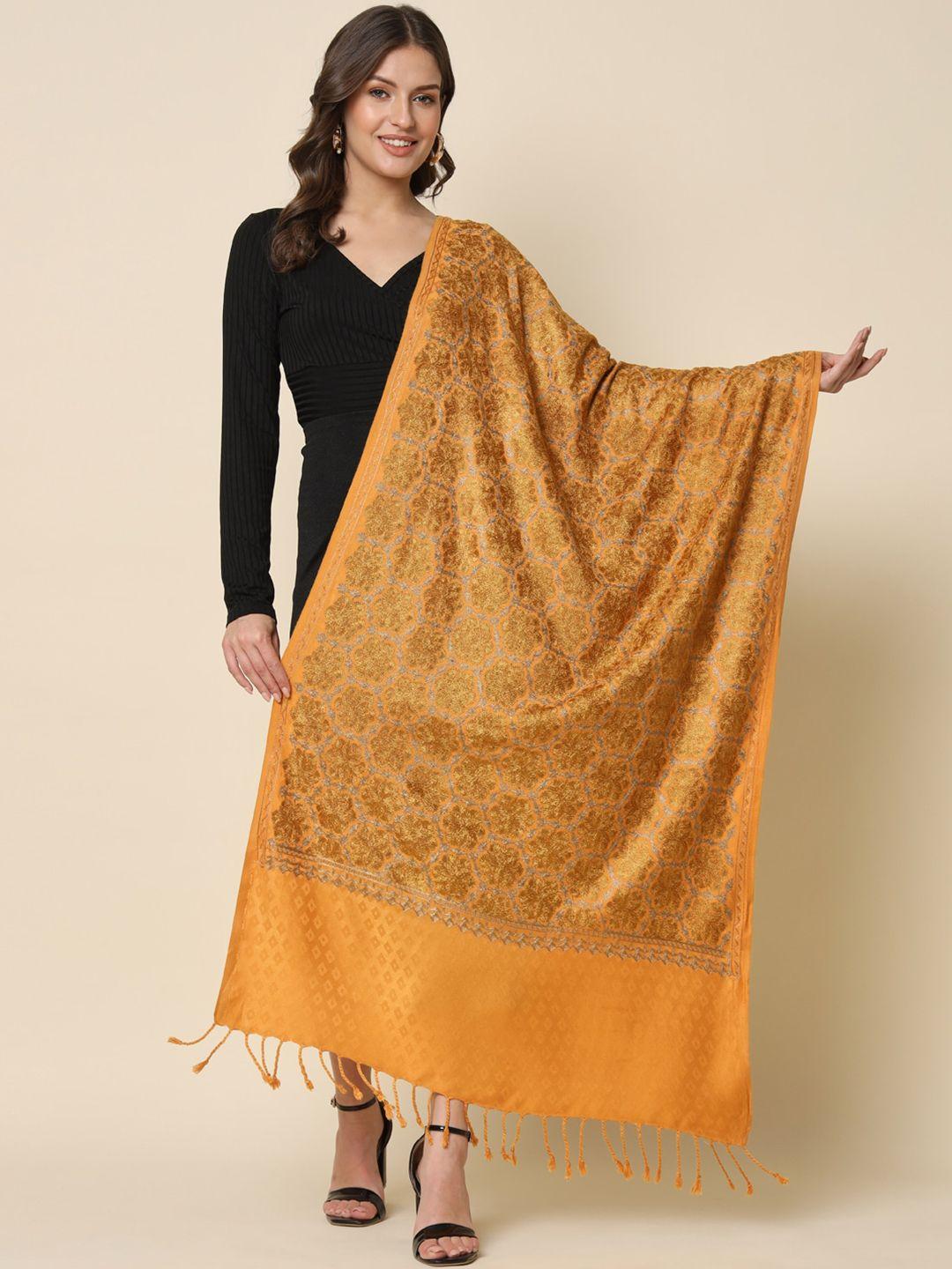 here&now floral embroidered shawl