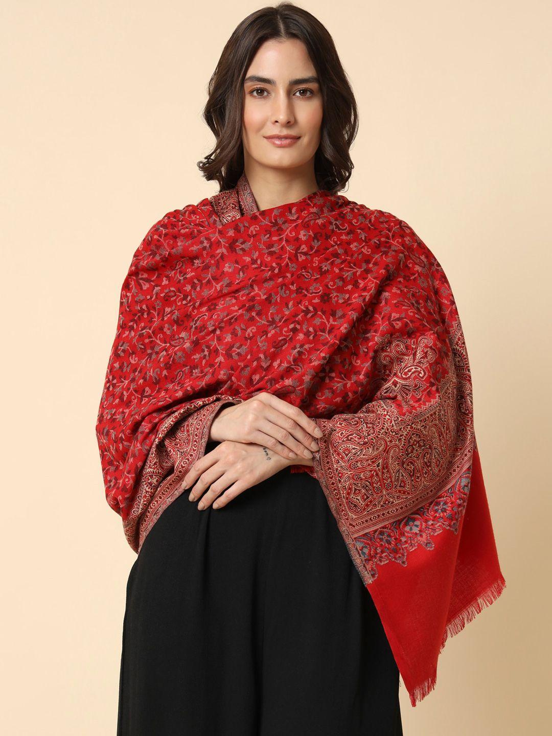 here&now floral woven design shawl