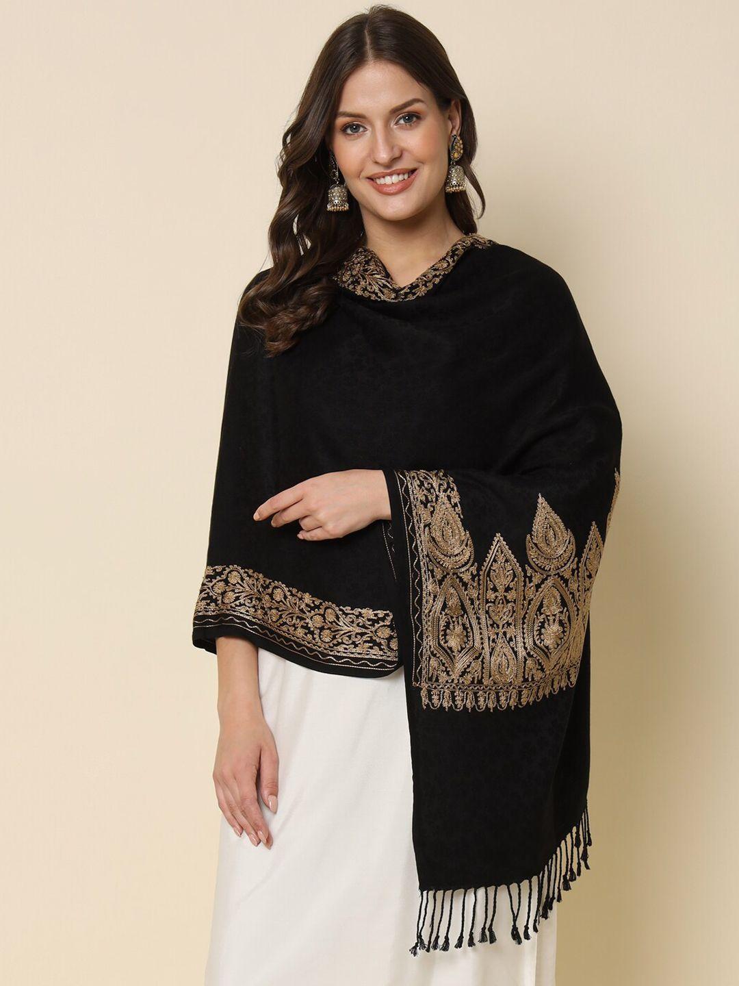 here&now ethnic motifs embroidered shawl