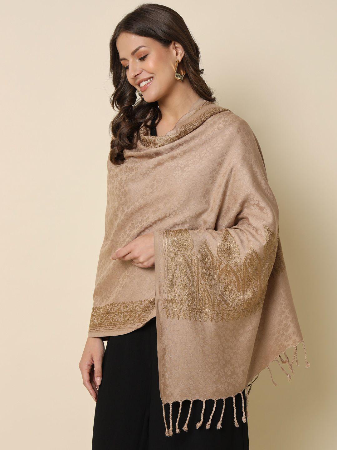 here&now ethnic motifs embroidered shawl