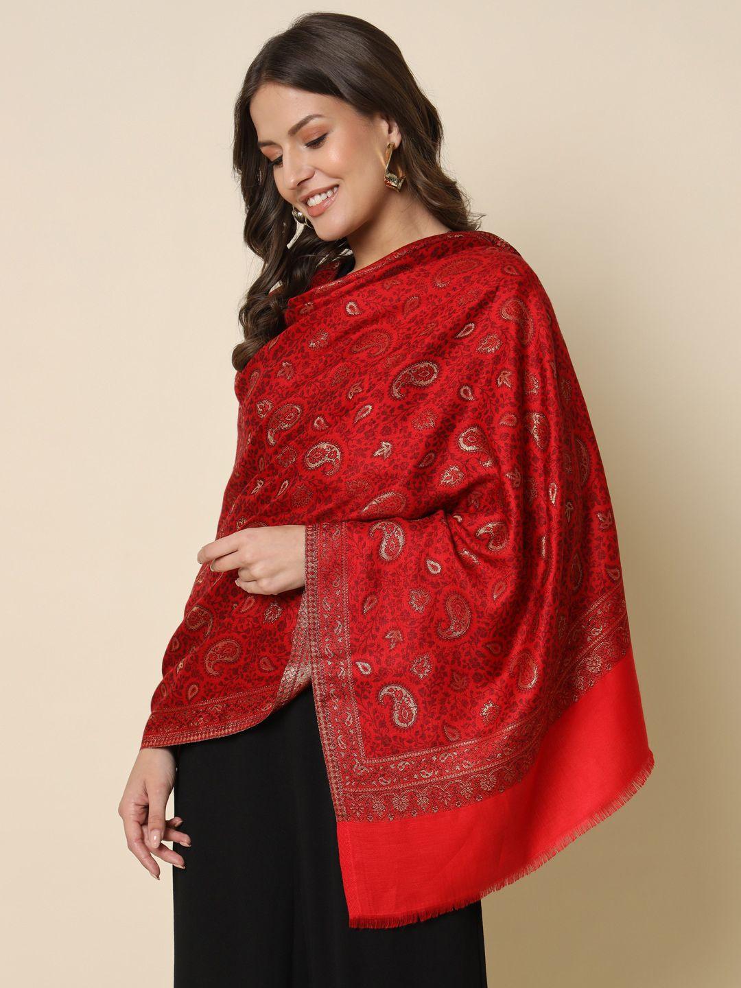 here&now zari work woven design shawl