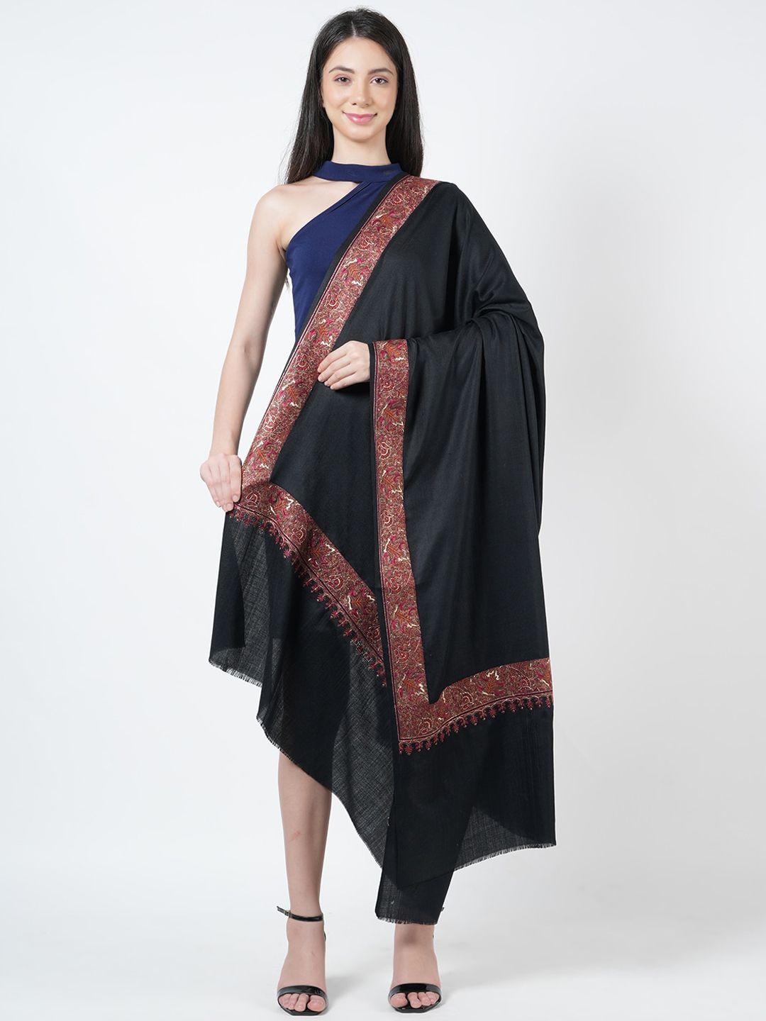 muffly ethnic motifs printed woollen border