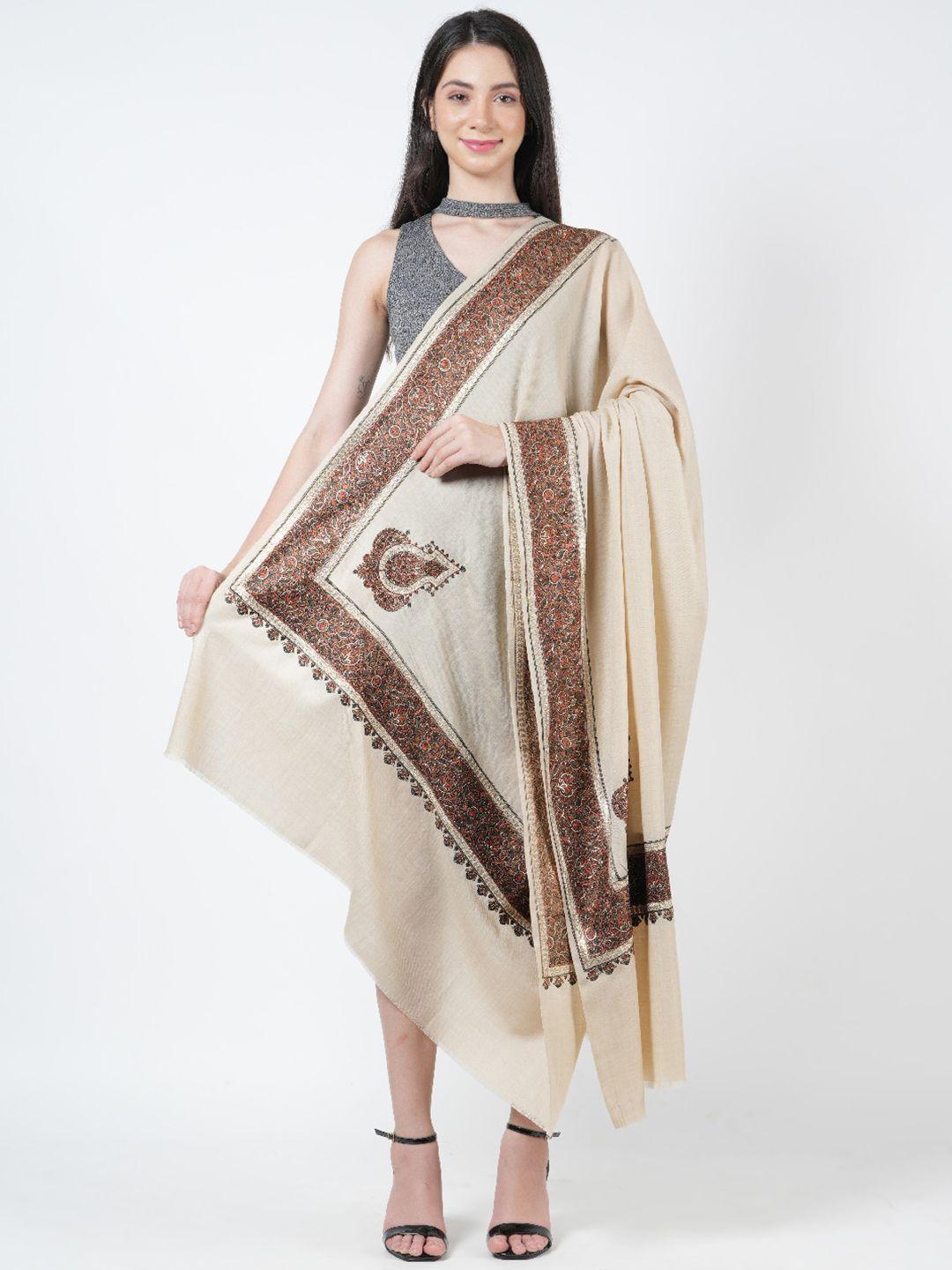 muffly ethnic motifs woollen shawl