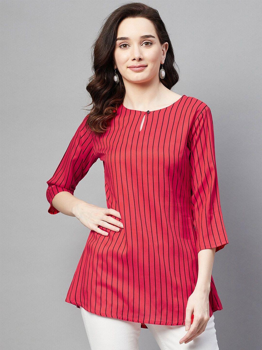 baesd red striped cotton top