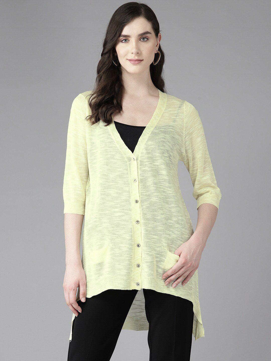 baesd green print net high-low top