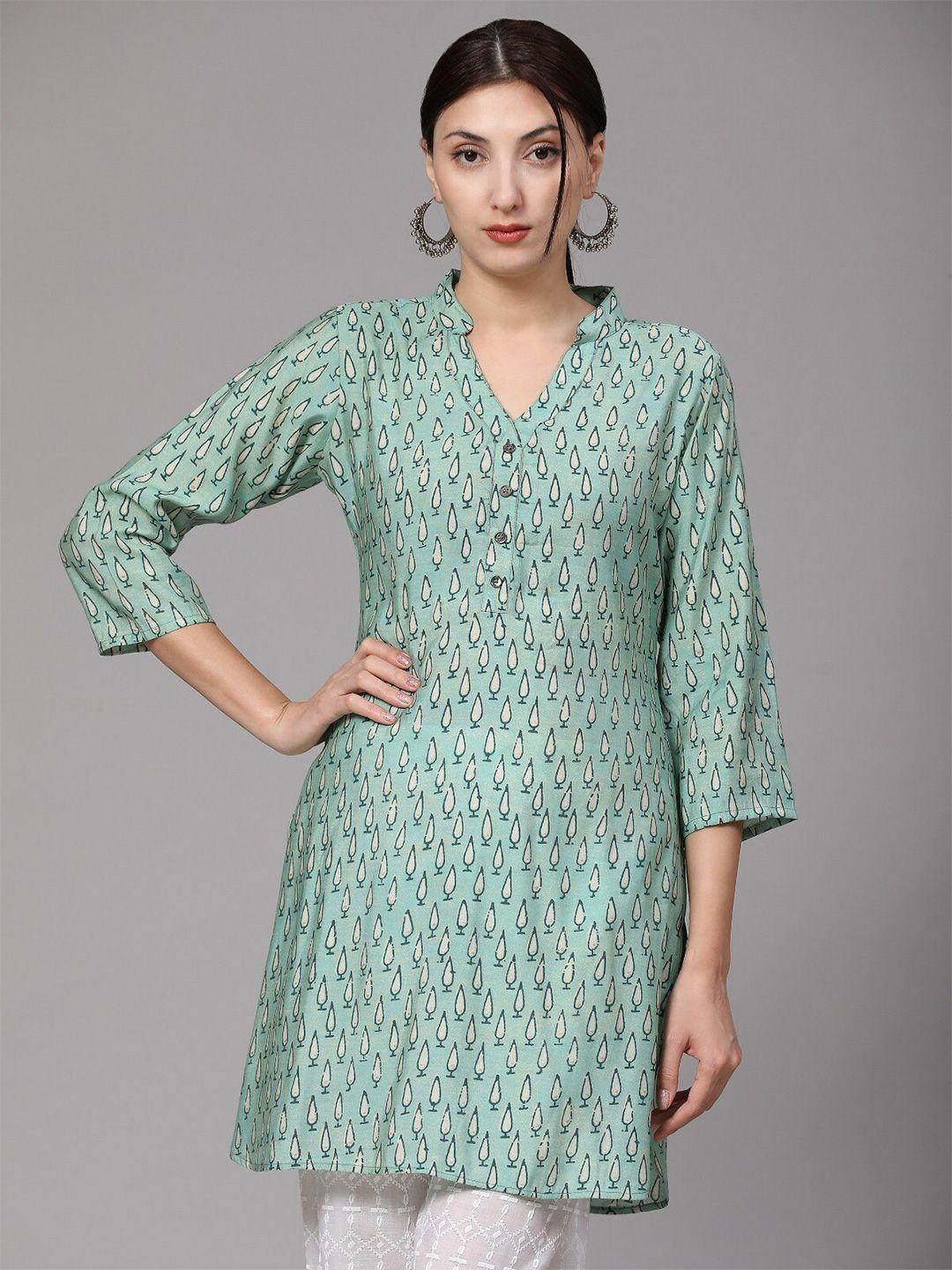 kalini geometric printed pure cotton kurti