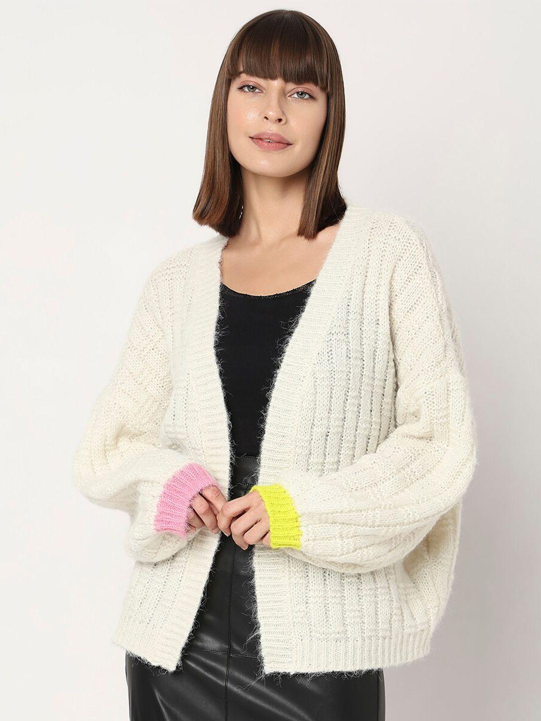 vero moda shawl collar front-open sweaters