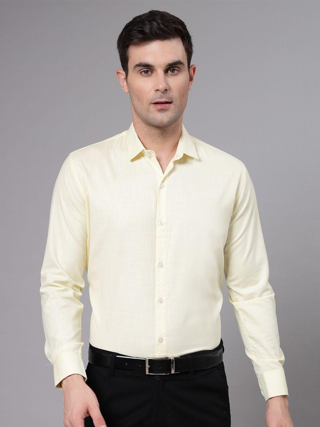 molly & michel spread collar slim fit cotton formal shirt