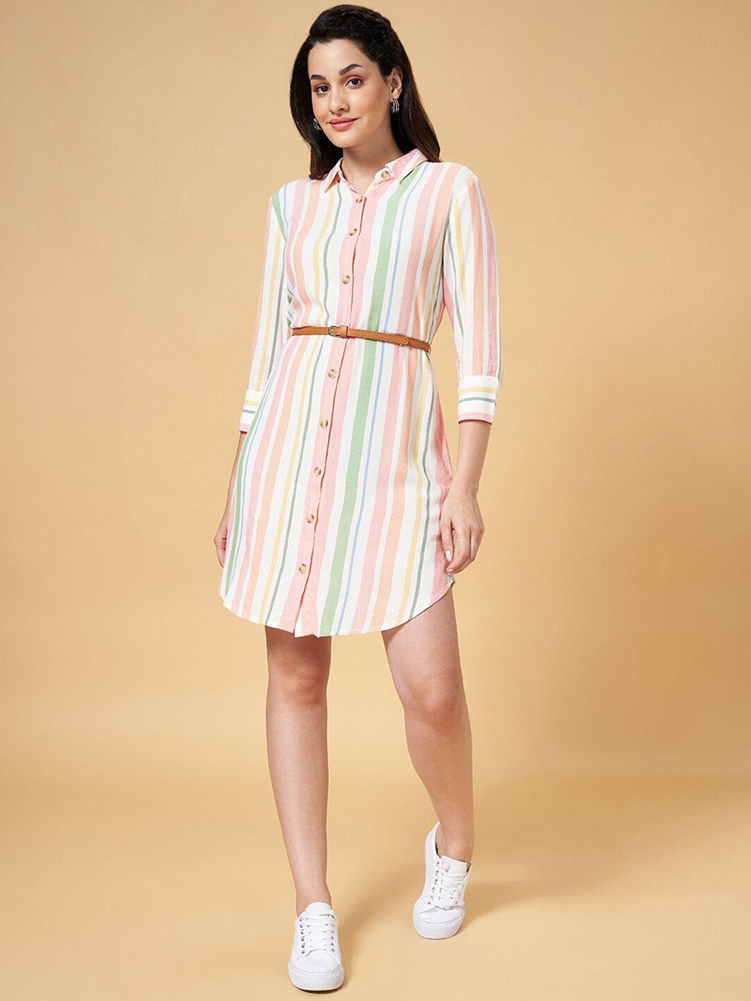 honey by pantaloons striped shirt dress