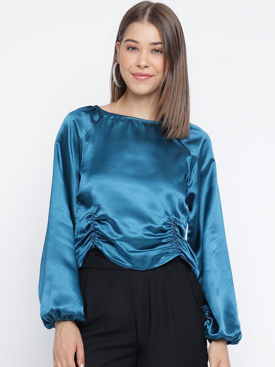 mayra puff sleeves ruched top