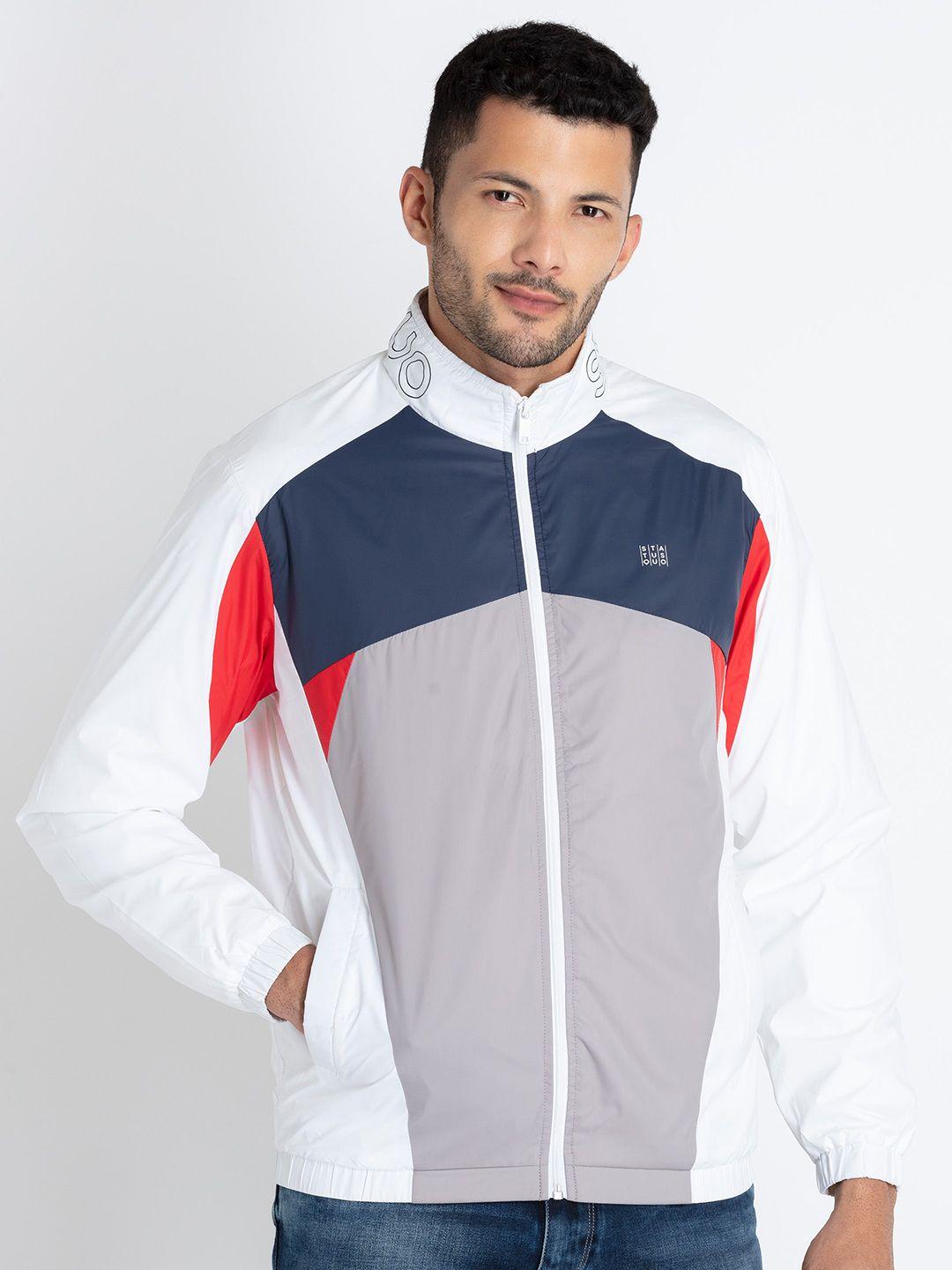 status quo colourblocked lightweight sporty jacket