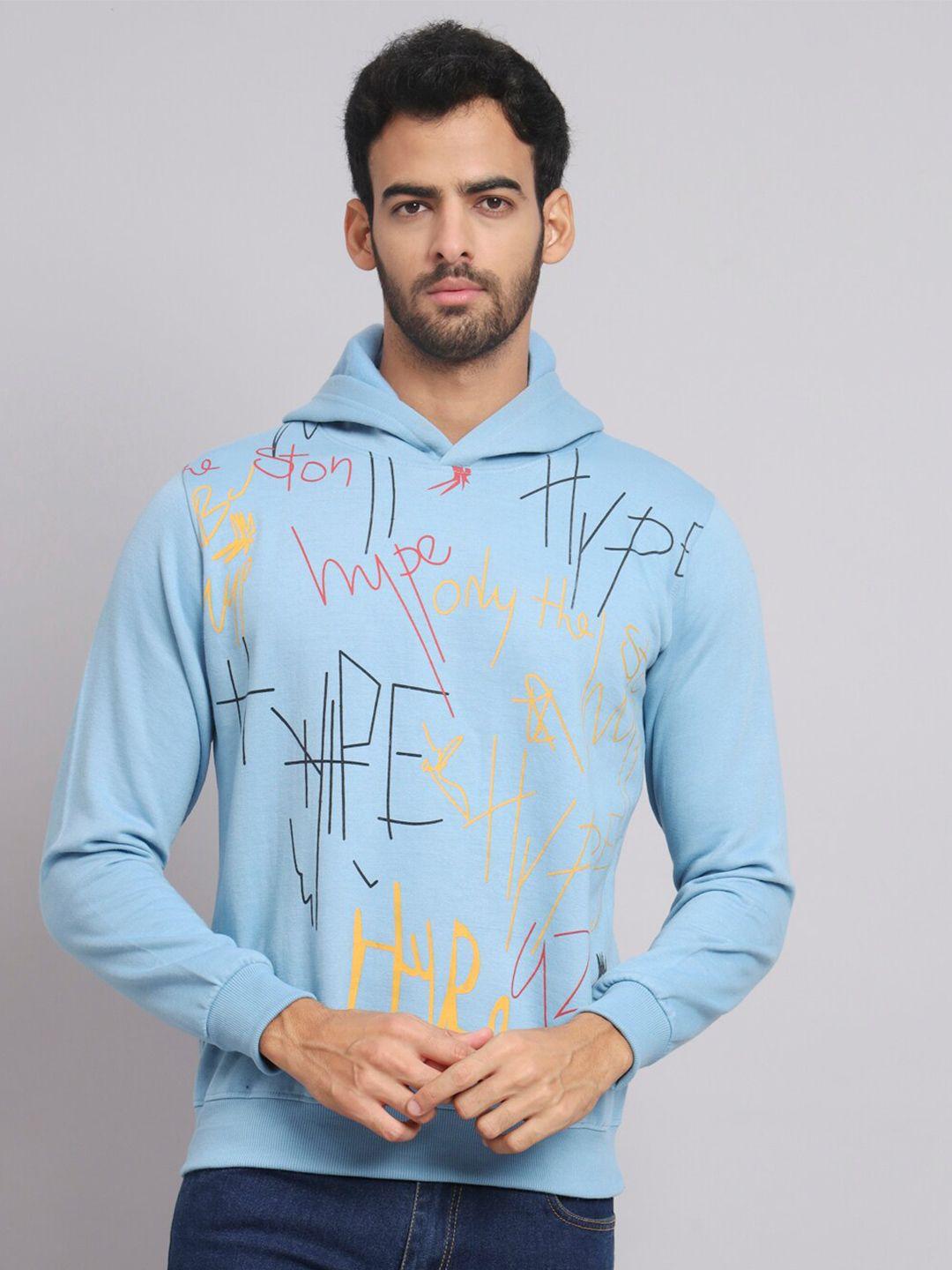 obaan men printed hooded pullover sweatshirt