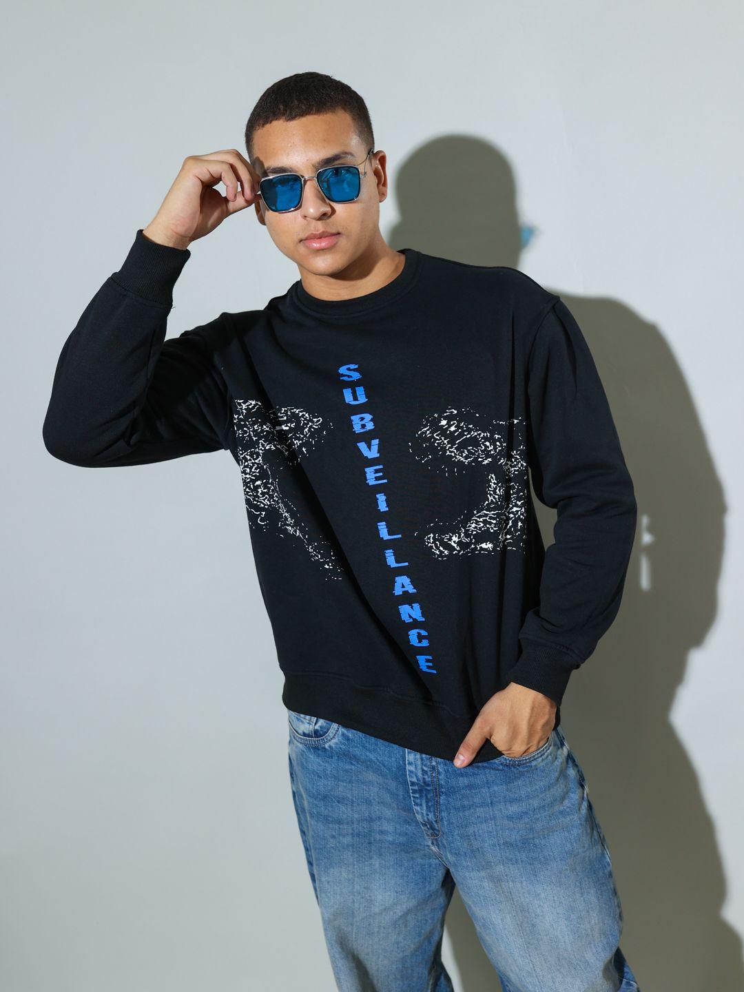 unrl graphic printed pullover sweatshirt