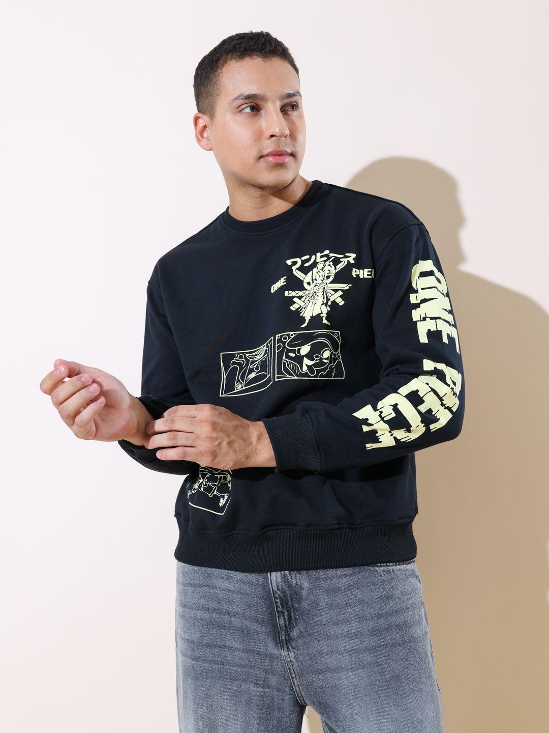 unrl graphic printed pullover sweatshirt