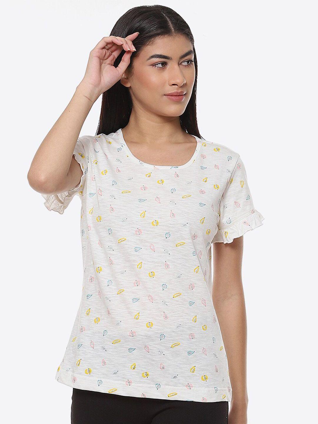 2bme floral printed cotton t-shirt