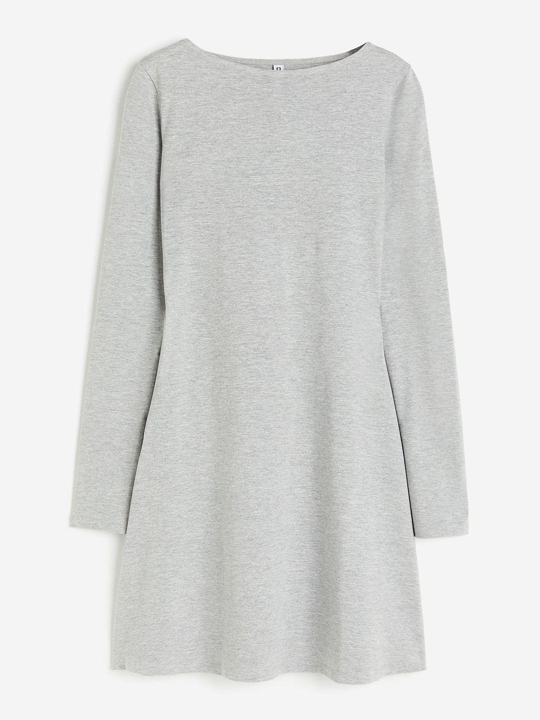 h&m flared skirt jersey dress