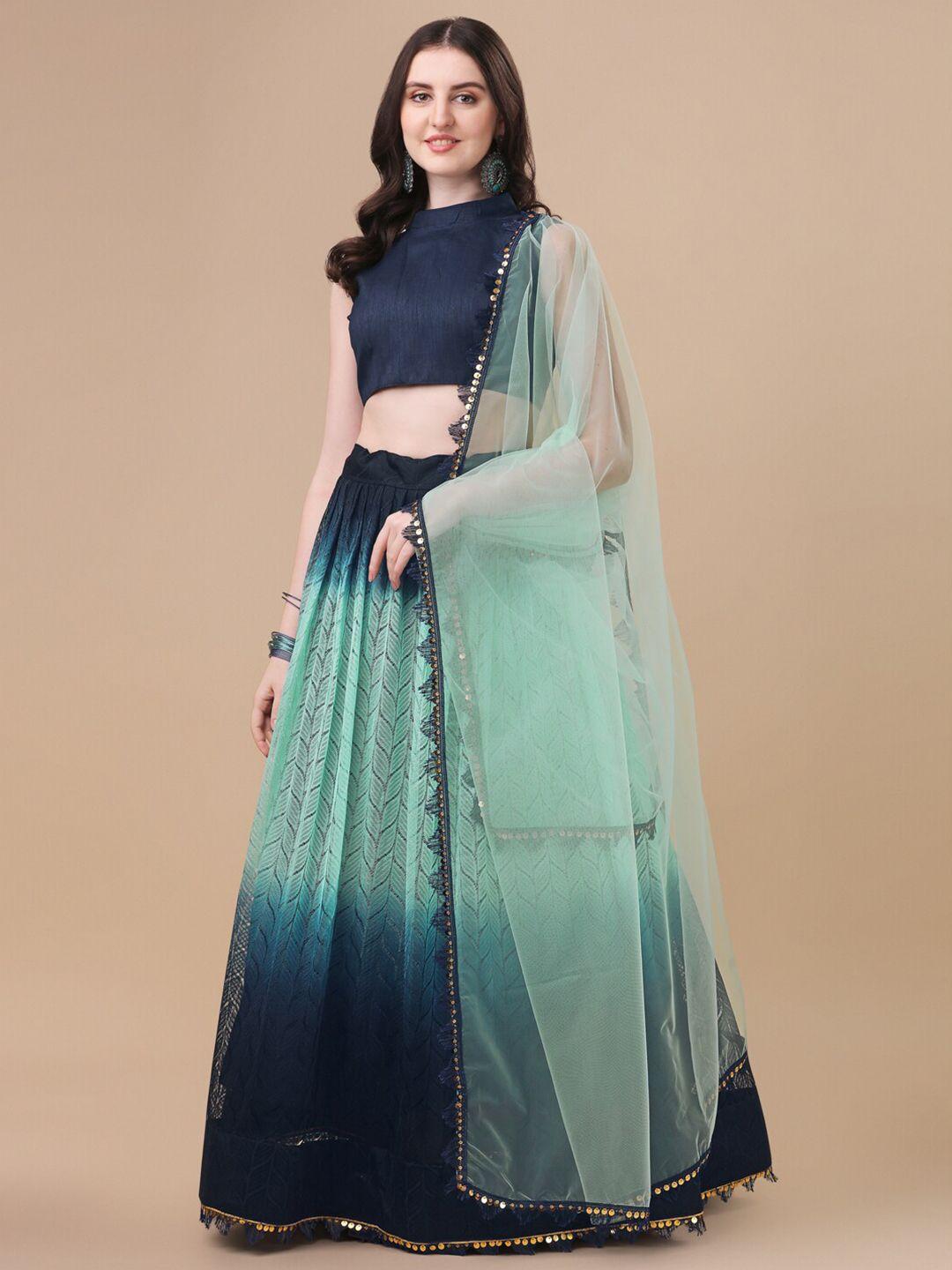 kalini sequinned semi-stitched lehenga & unstitched blouse with dupatta