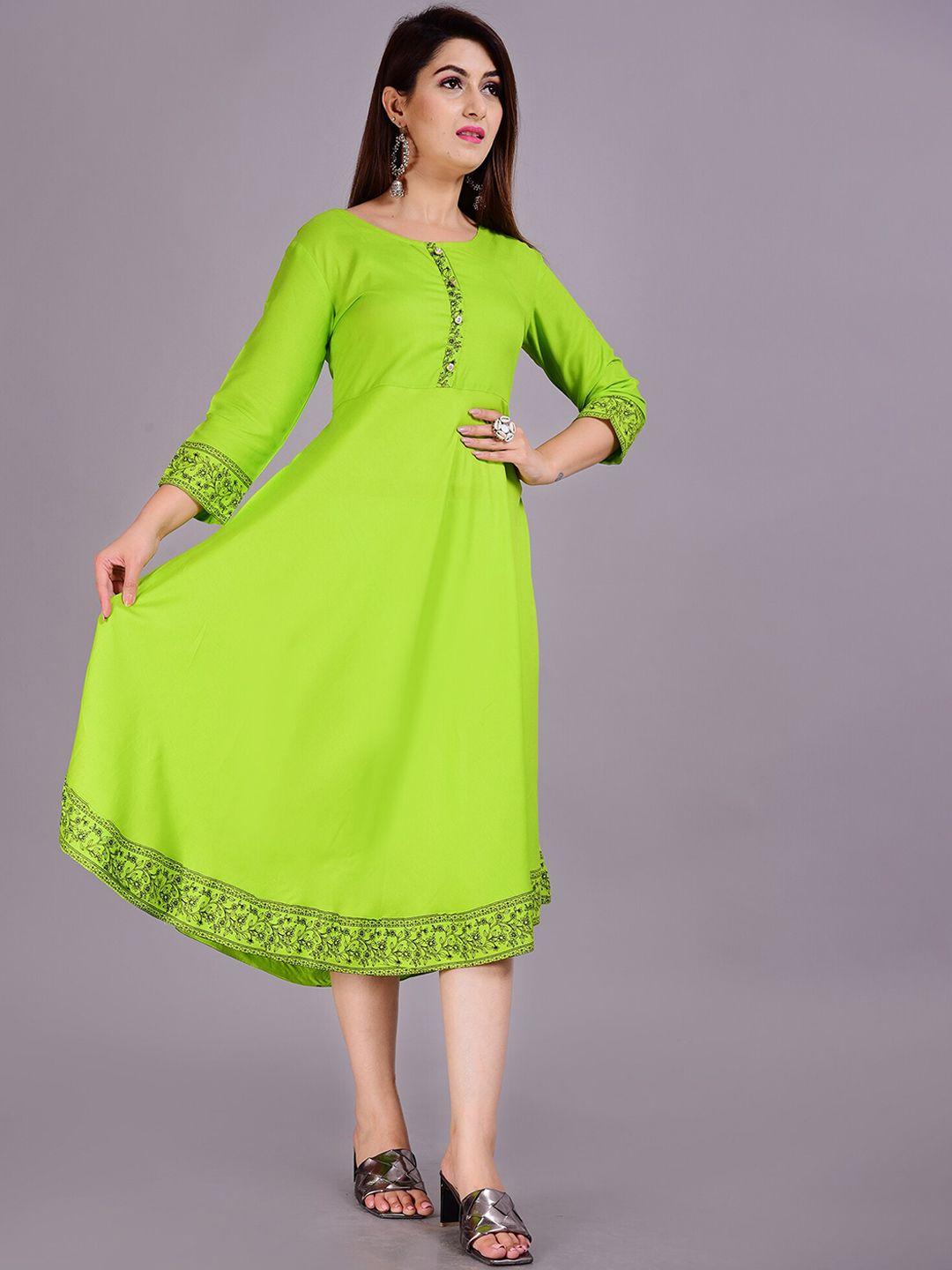 kalini round neck a-line ethnic dress