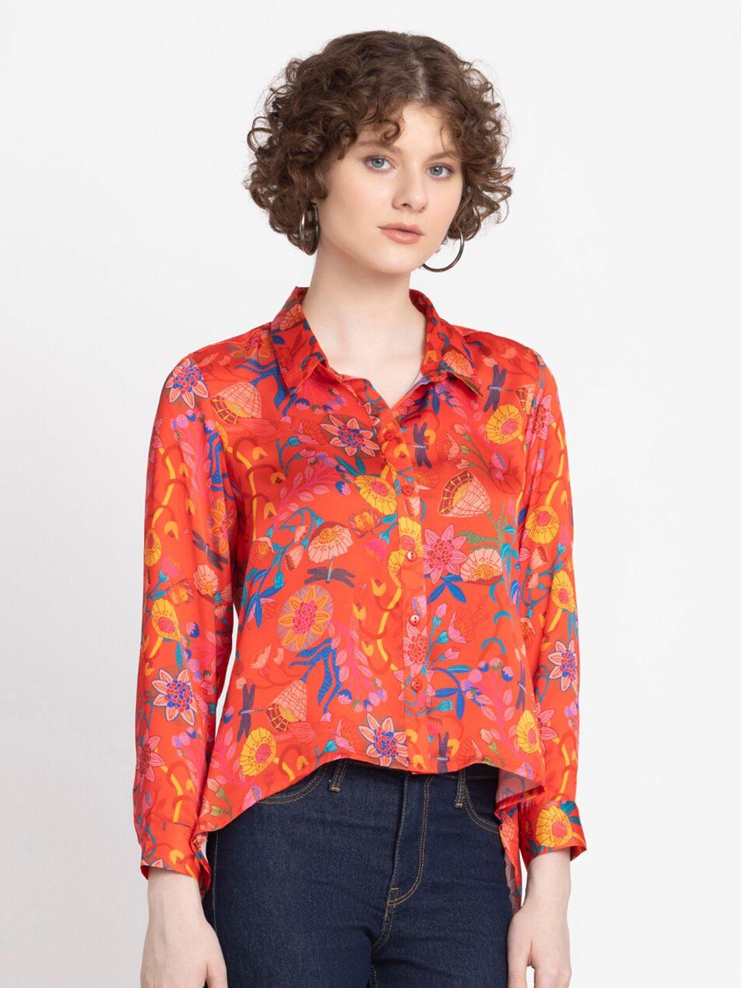 shaye floral printed classic regular fit casual shirt