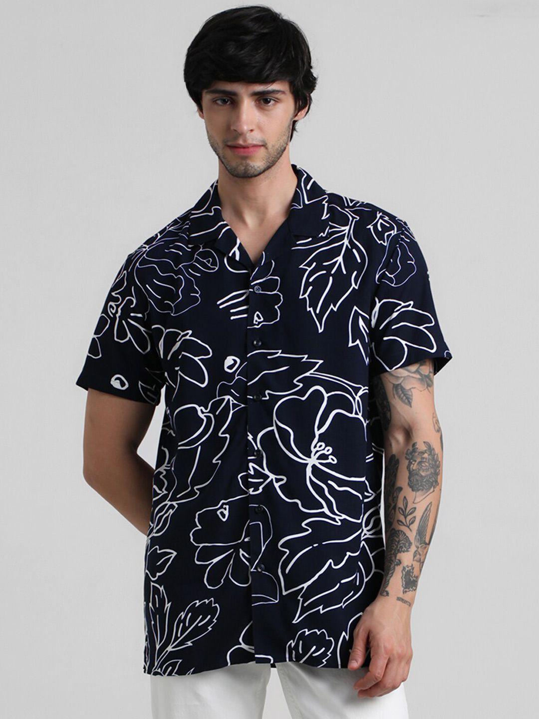 jack & jones slim fit opaque printed casual shirt