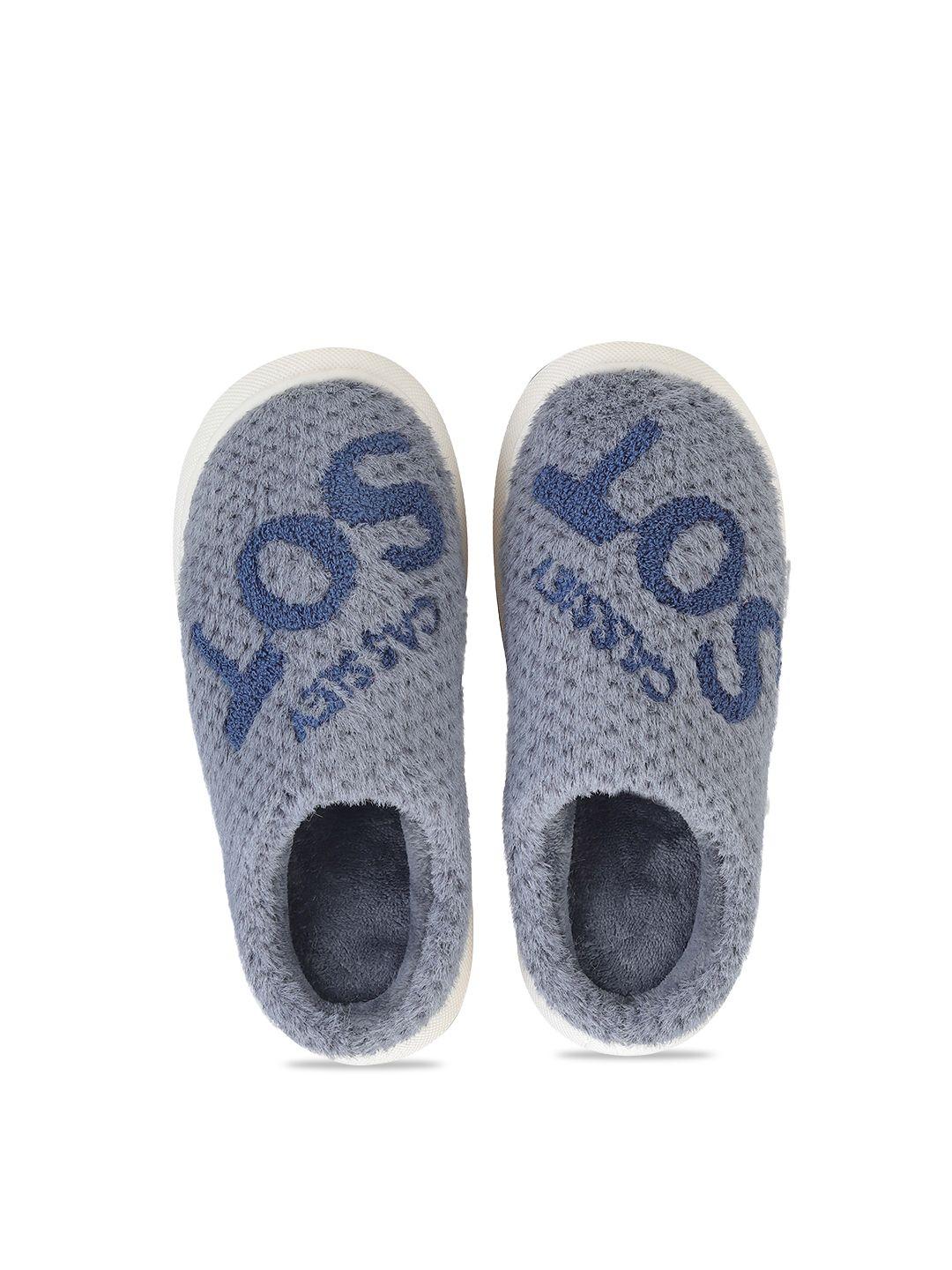 cassiey men printed winter comft fur room slippers