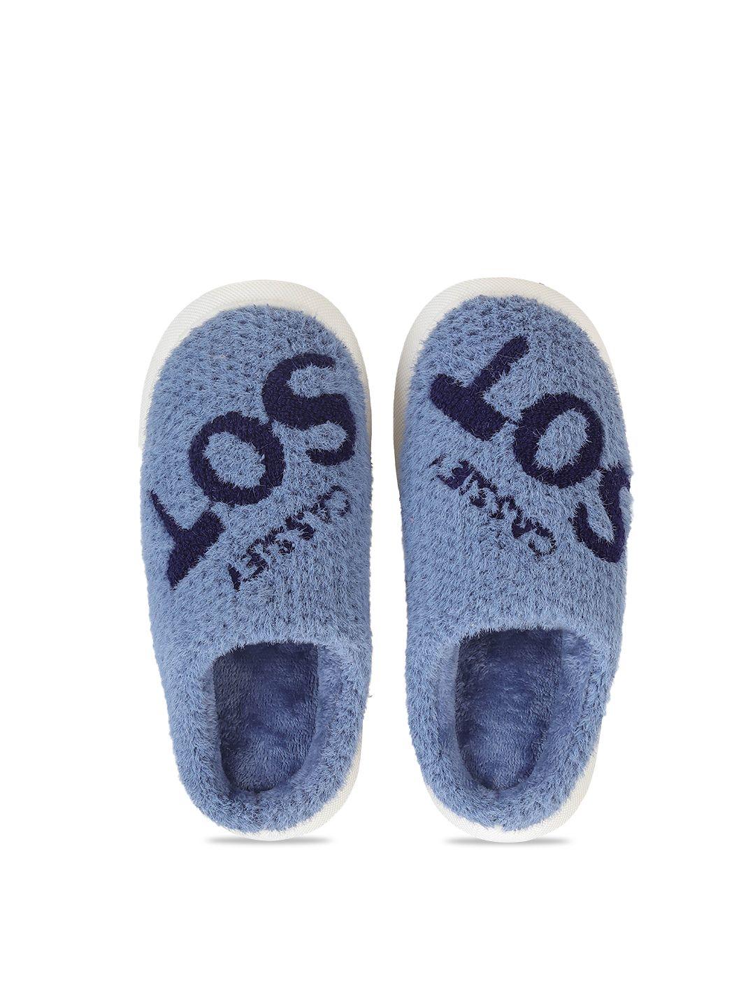 cassiey men printed winter comfy fur slip-on