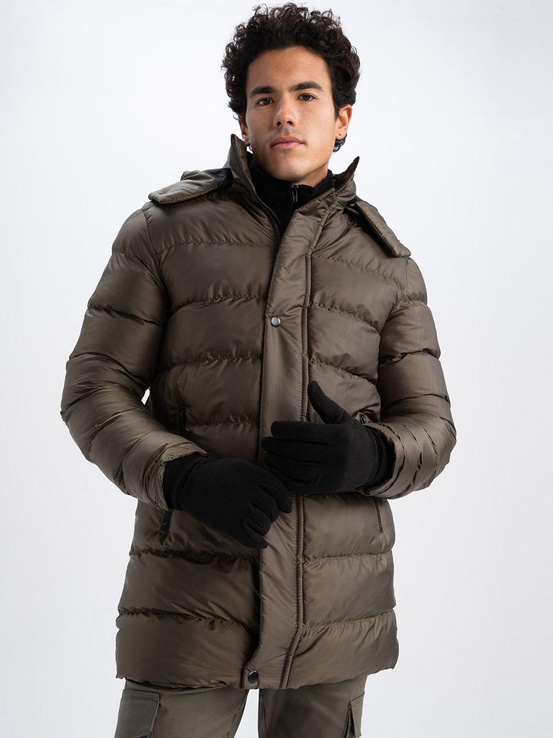 defacto hooded longline puffer jacket