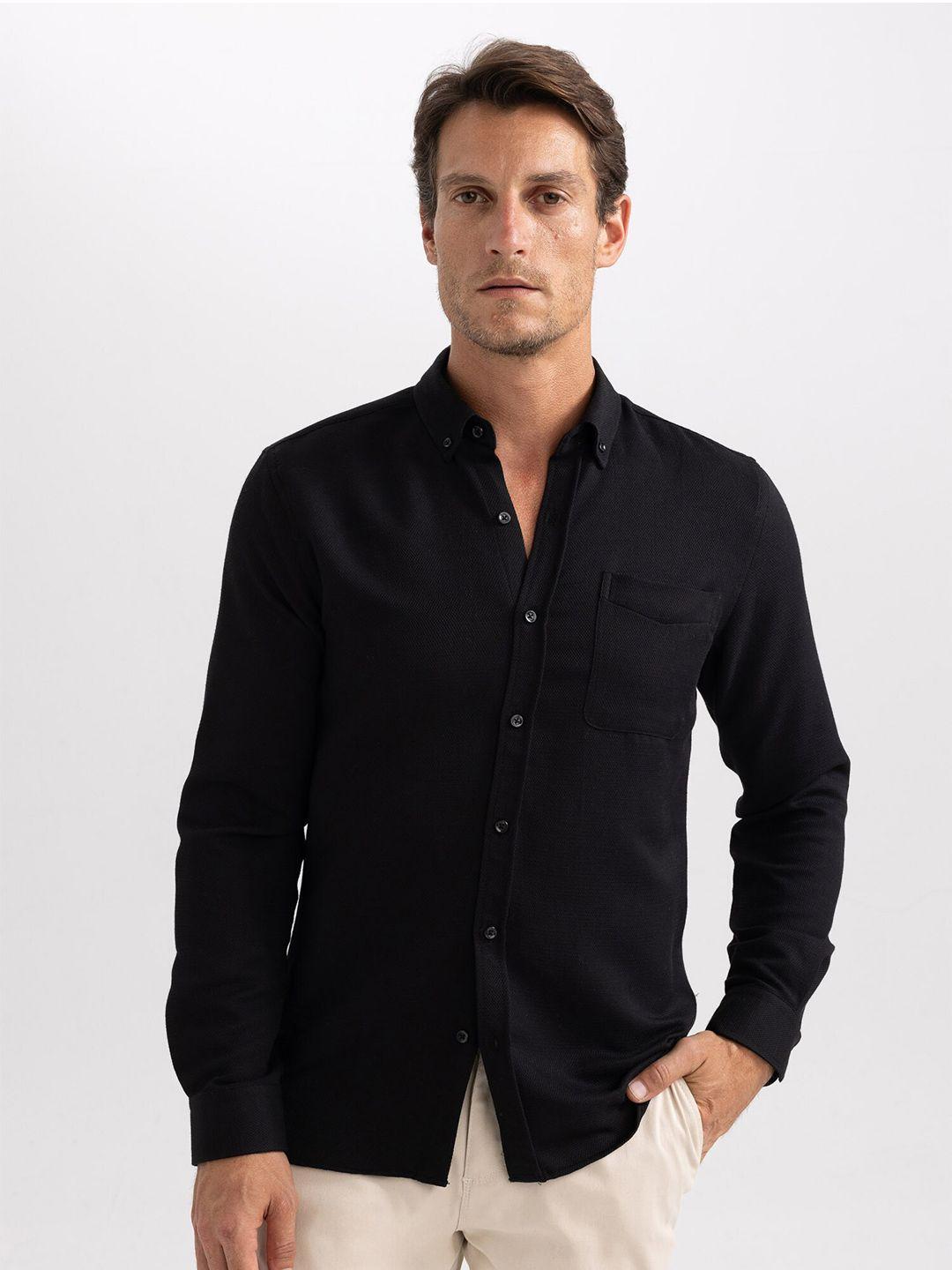 defacto button-down collar opaque casual shirt