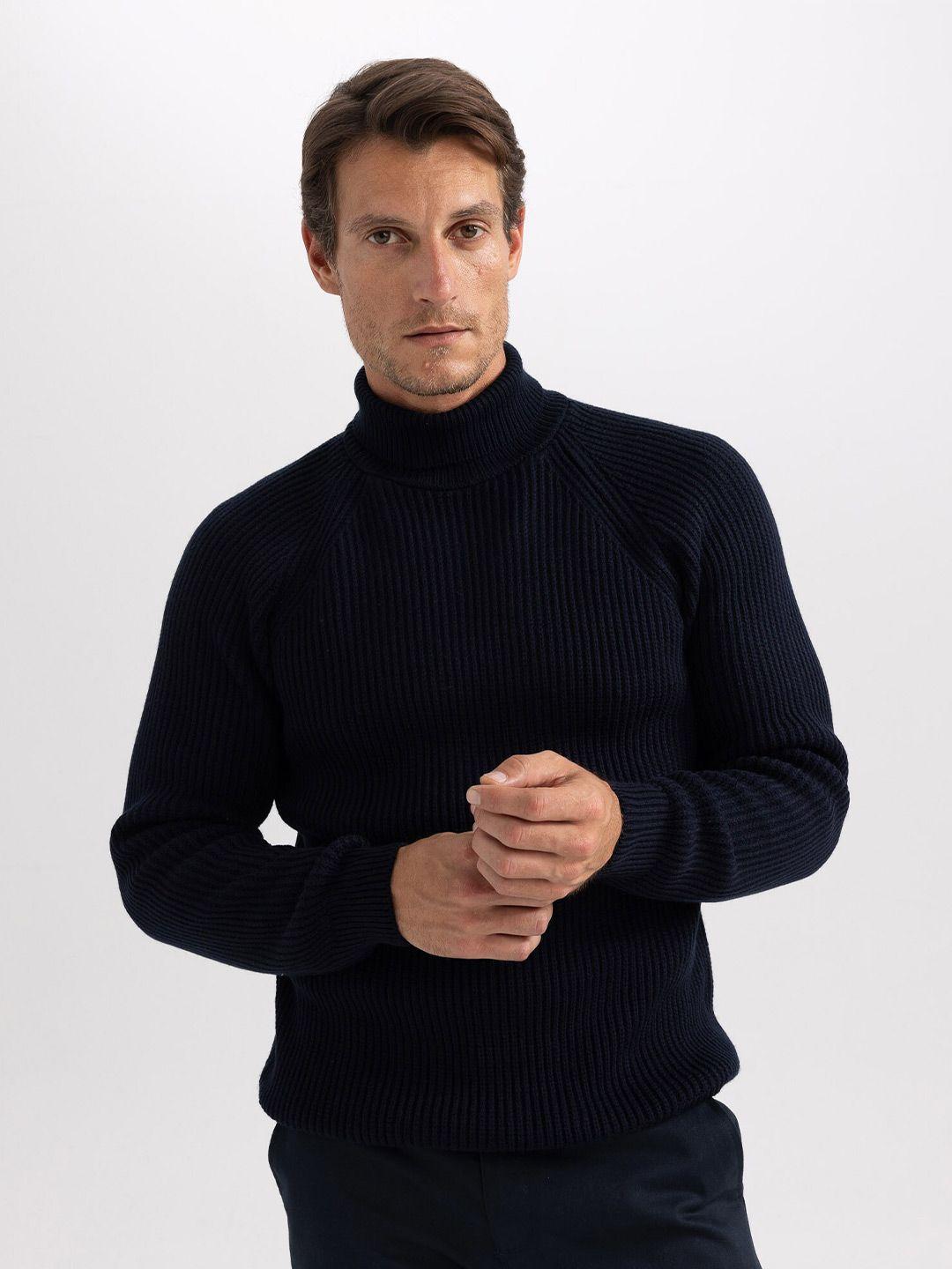 defacto turtle neck ribbed pullover