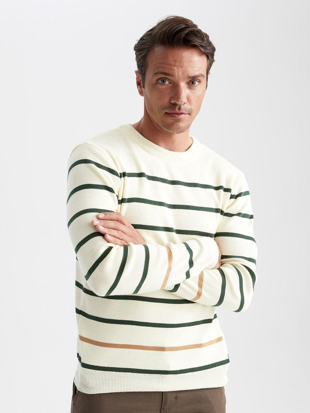 defacto horizontal striped acrylic pullover