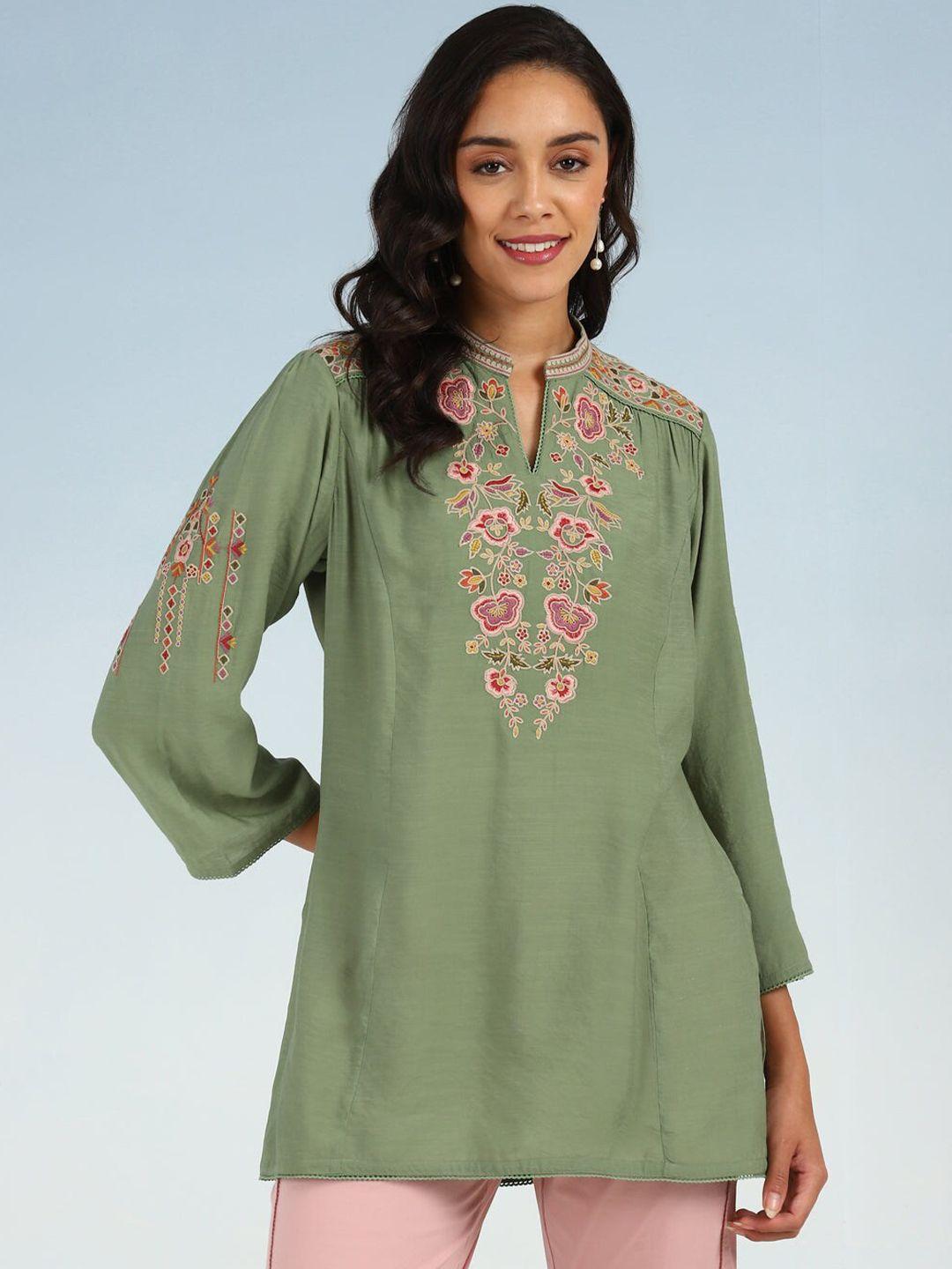 lakshita floral embroidered thread work kurti