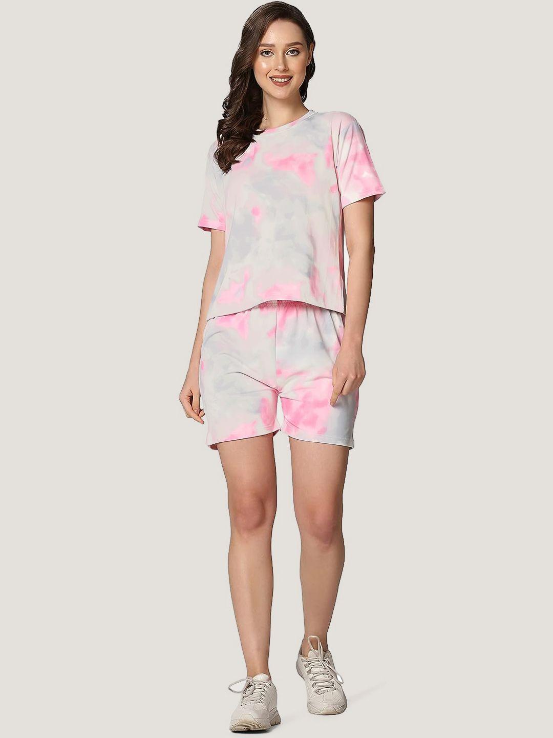 xpiox tie & dye printed night suit