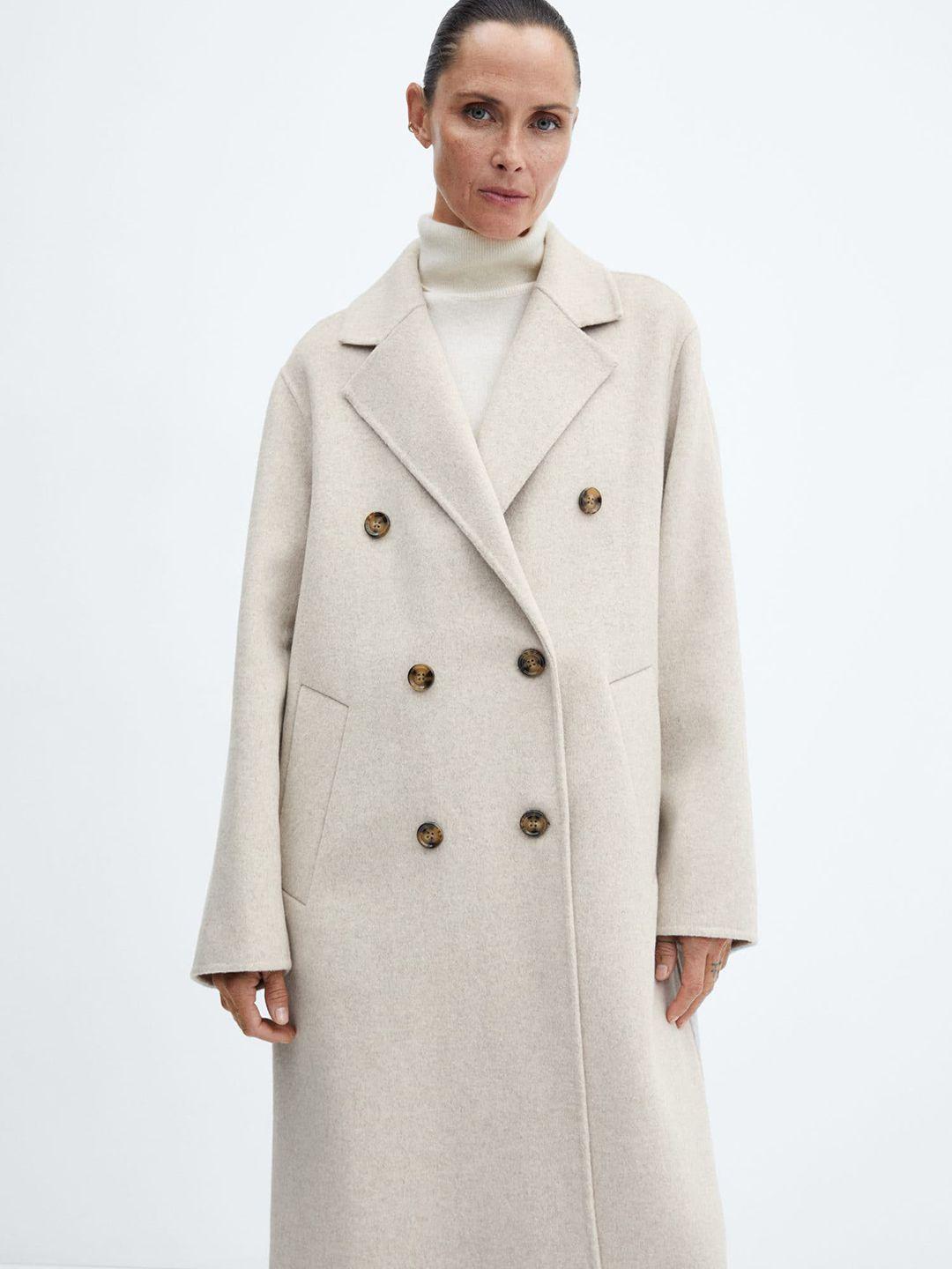 mango double-breasted longline oversized coat