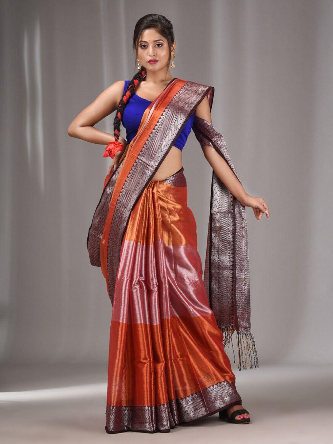 charukriti woven design zari tissue saree