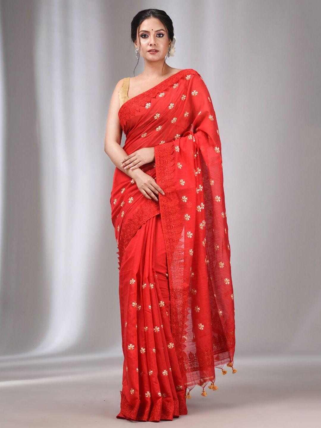 charukriti floral printed saree