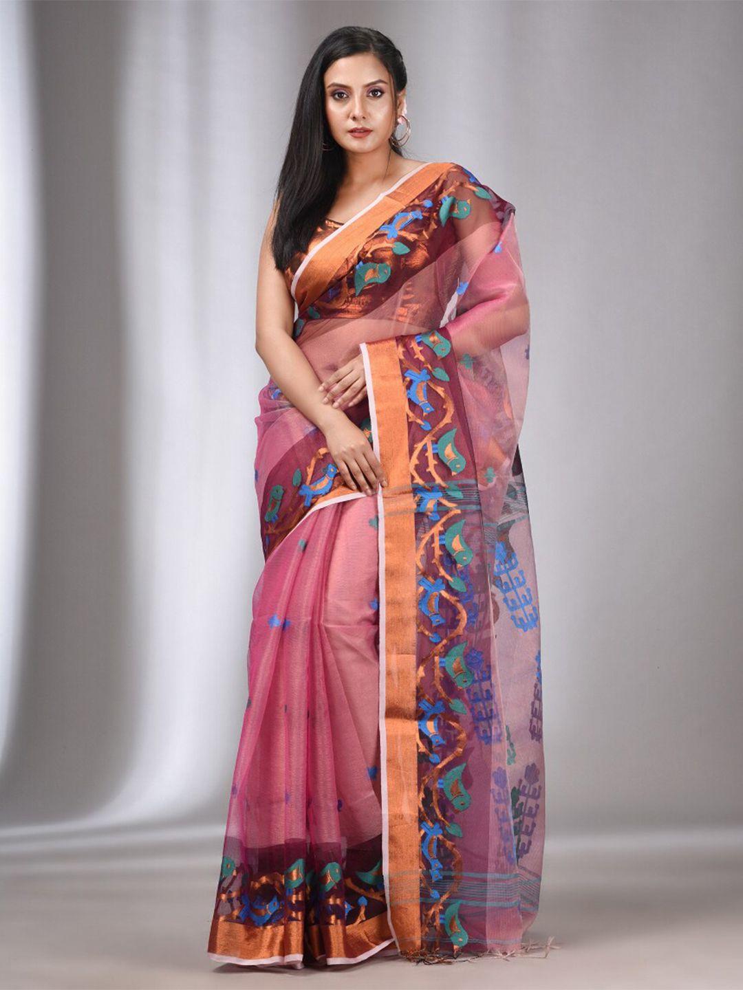 charukriti ethnic motifs woven design zari tissue saree