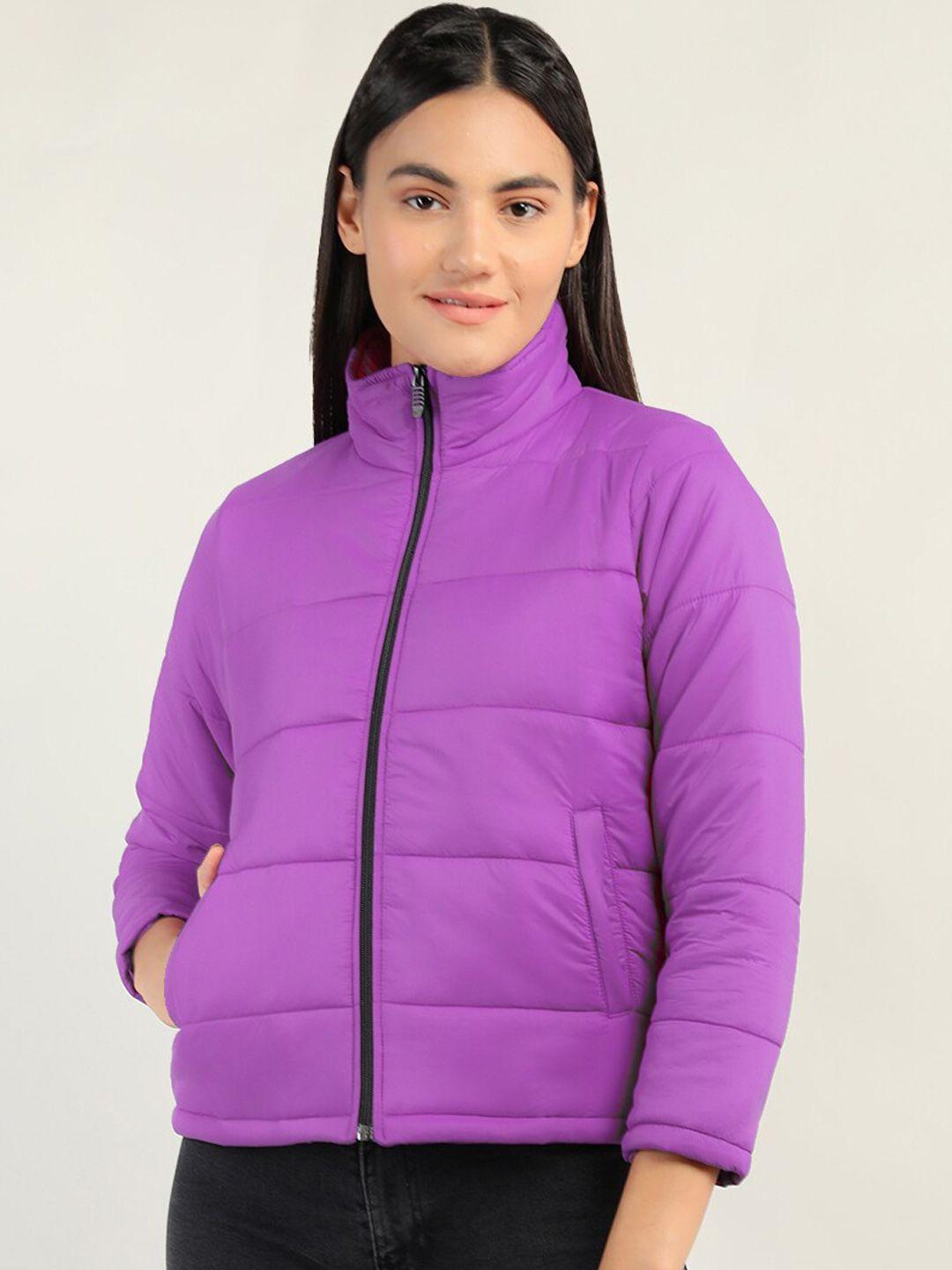 chkokko mock collar long sleeves puffer jacket