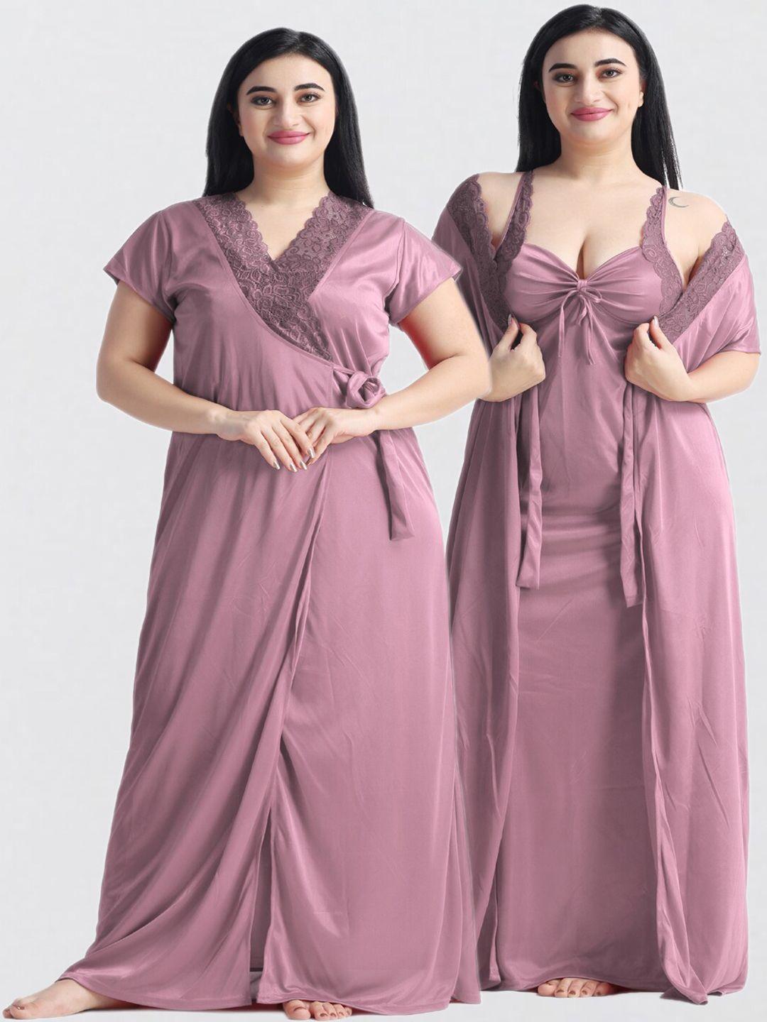 night keys pack of 2 satin sweat nightdress